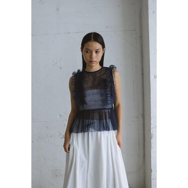 snidel チュールフリルベスト SWNT244073 PBEG snidel チュールフリルベスト SWNT244073 PBEG - メルカリ