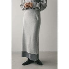 レイヤードニットスカート