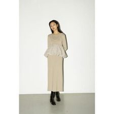 2ピースバルーンペプラムニットワンピース