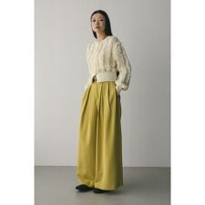 ハイウエストタックワイドパンツ