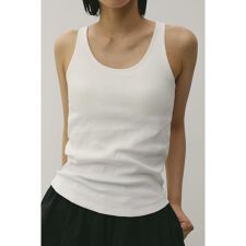 カップ付きリブタンクトップ