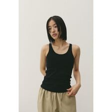 カップ付きリブタンクトップ