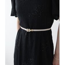 《新色追加》パールビジュ細ゴムベルト パーティーベルト