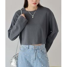 ワイドスリーブショート丈ロンT