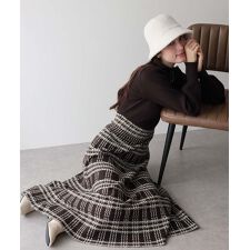 ブルーイースト(BLUEEAST)のチェックジャガードニットワンピース