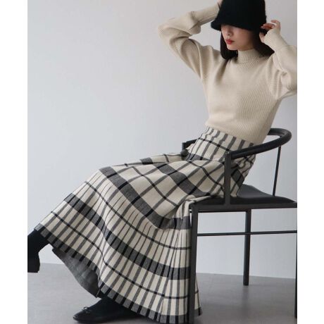 チェック柄ワンピース