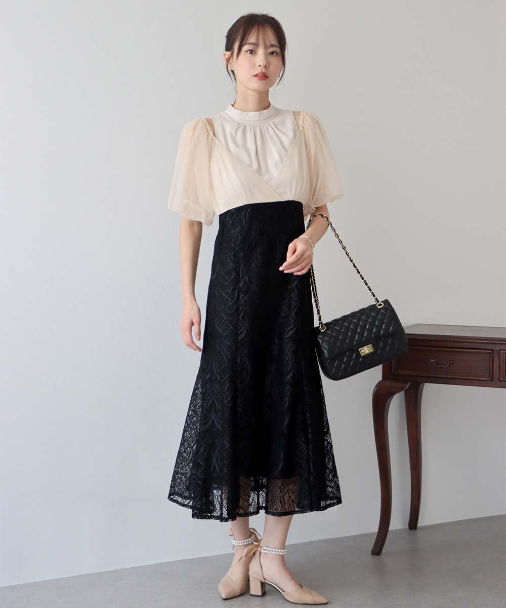 ラメチュールオフショルパーティードレス | ブルーイースト(BLUEEAST