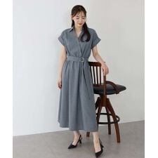 ブルーイースト(BLUEEAST)のカシュクールシャツワンピース