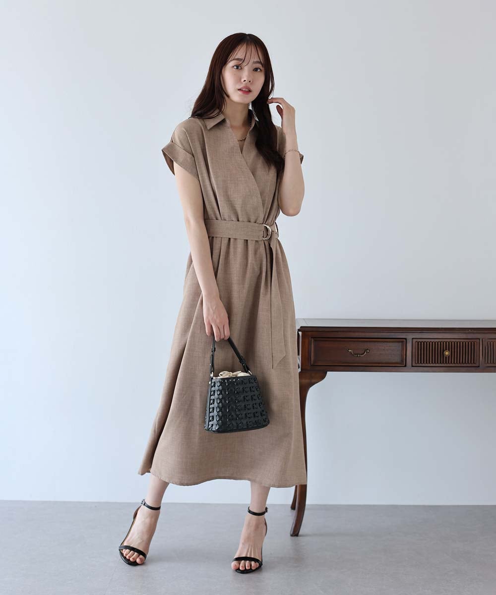 ⭐️美品　IENA 23SS Cotton Tドレス　ワンピース ベージュ　現行 ワンピース : ZOZOTOWN Yahoo!店 - 通販 - Yahoo!ショッピング