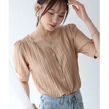 ハートネックブラウス