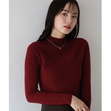 ウール混ベーシックハイネックニット