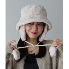 ブルーイースト(BLUEEAST)の耳当て付き2WAYファーバケットハット