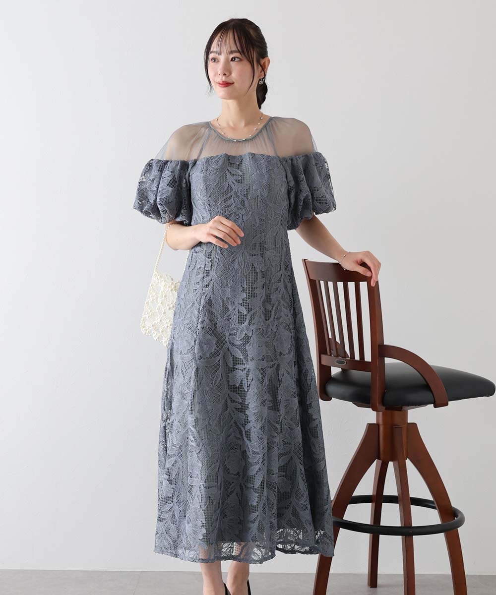 ブルーイースト（BLUEEAST）/コットンレースソウフル袖ドレス コットンレースソウフル袖ドレス | ブルーイースト(BLUEEAST) | マルイ