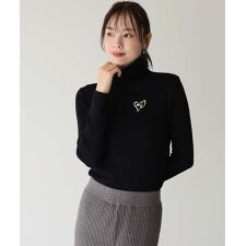 ウール混ベーシックタートルニット