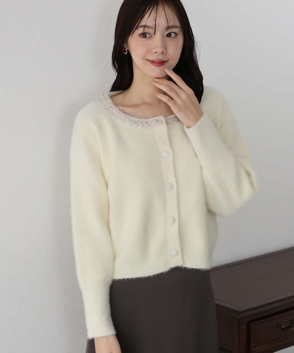 ツイード風ニットカーディガン | ブルーイースト(BLUEEAST) | マルイ