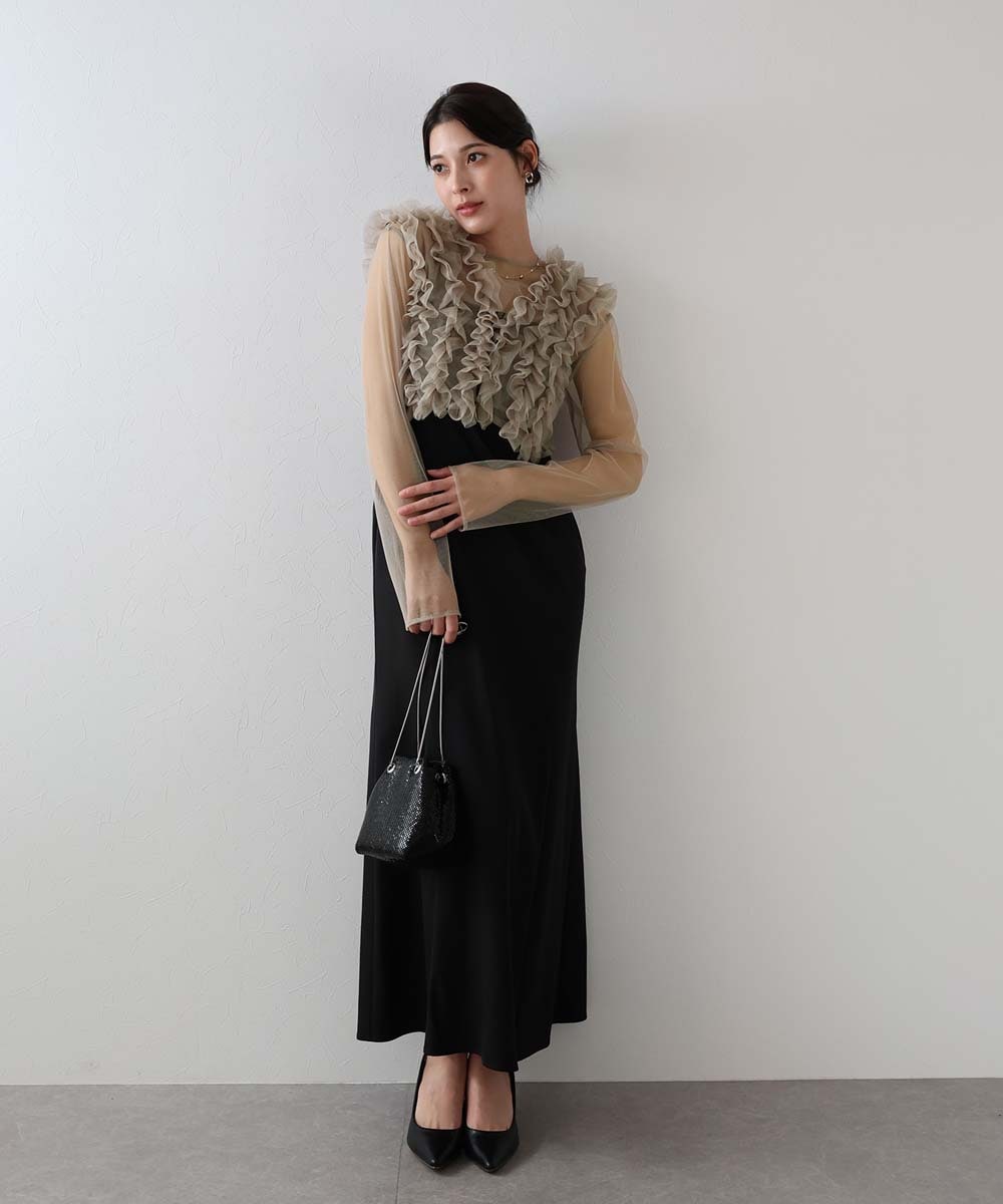 ボレロレイヤードレースパーティードレス | ブルーイースト(BLUEEAST