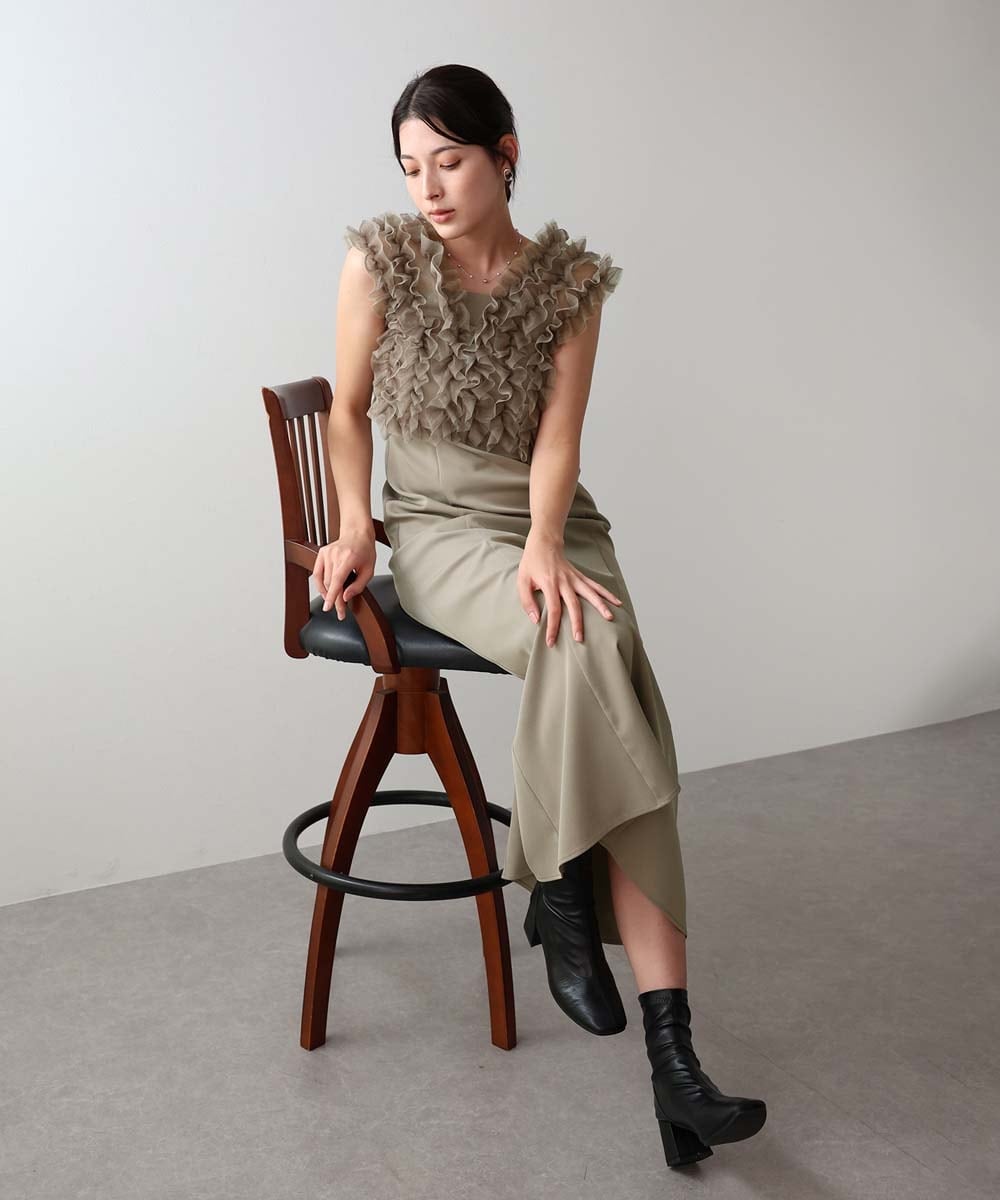 ボレロレイヤードレースパーティードレス | ブルーイースト(BLUEEAST