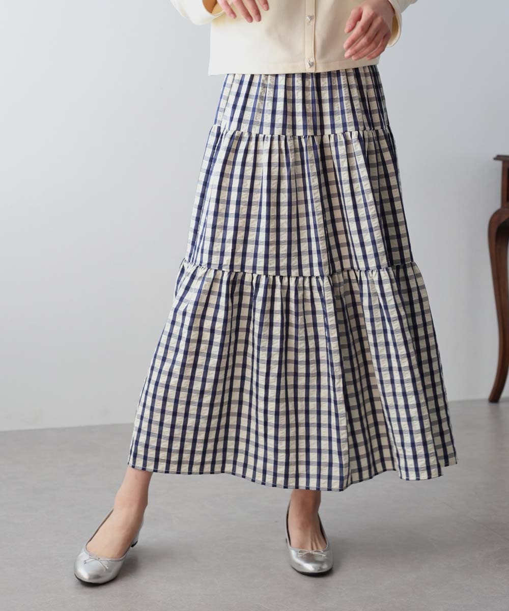 即購入⭕️ Moonrise Theater タータンチェックティアードスカート Moonrise Theater ~ Tartan Check Tiered Skirt by Indie Brand