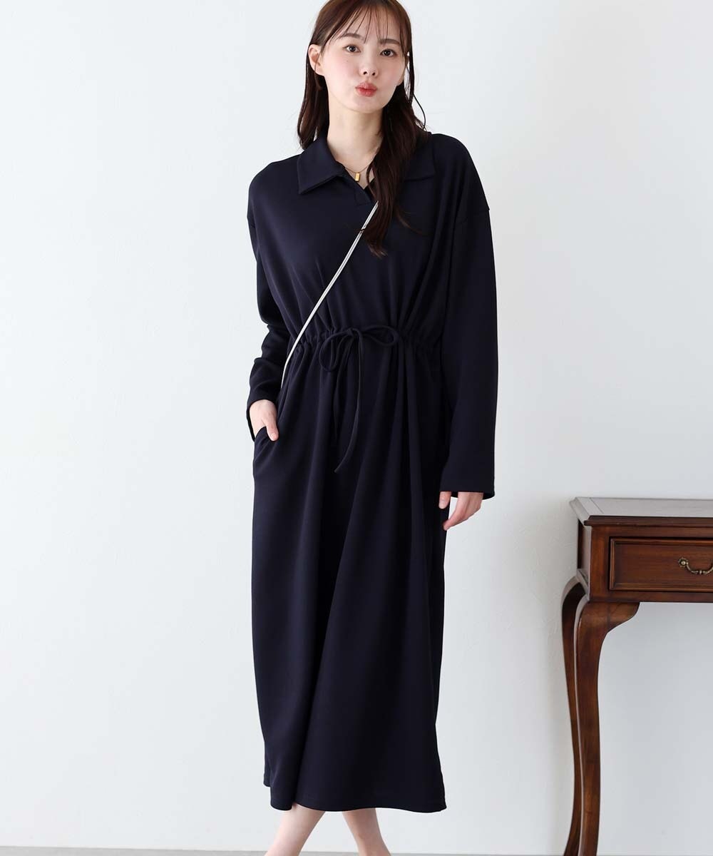 BLUEEAST 刺繍風レースビスチェ×ボトルネックプリーツパーティードレス BLUEEAST（ブルーイースト）の「刺繍風レースビスチェ×ボトル