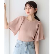 フレアー袖ニット