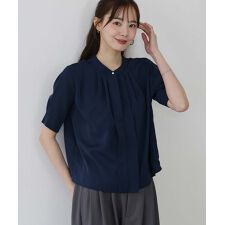 2WAYフロントタック半袖ブラウス