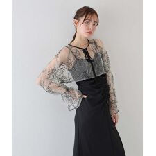 ラメフラワーボレロ＆キャミソールワンピースドレス