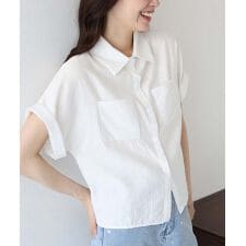 半袖ストライプシャツ