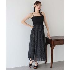 カップ付きベアキャミワンピース