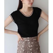 ブルーイースト(BLUEEAST)のシアー切替リブニット