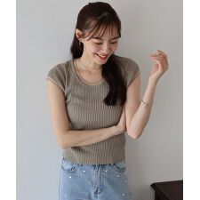 ブルーイースト(BLUEEAST)のシアー切替リブニット