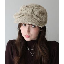 ビッグリボンモチーフボアキャップ