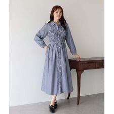 ブルーイースト(BLUEEAST)のシャーリングシャツワンピース