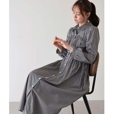 ブルーイースト(BLUEEAST)のシャーリングシャツワンピース