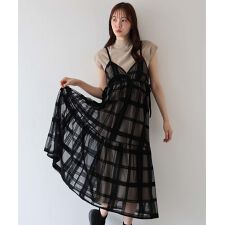 ブルーイースト(BLUEEAST)のフロッキーチェックキャミワンピース