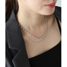 3連チェーンパールネックレス / ニッケルフリー