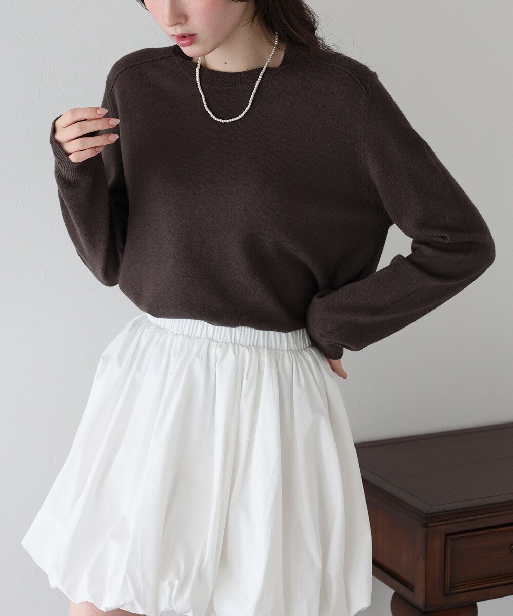 CPG GOLF ウール混クルーネックニットセーター ウール混クルーネックプルオーバー（ニット／セーター）｜B.C