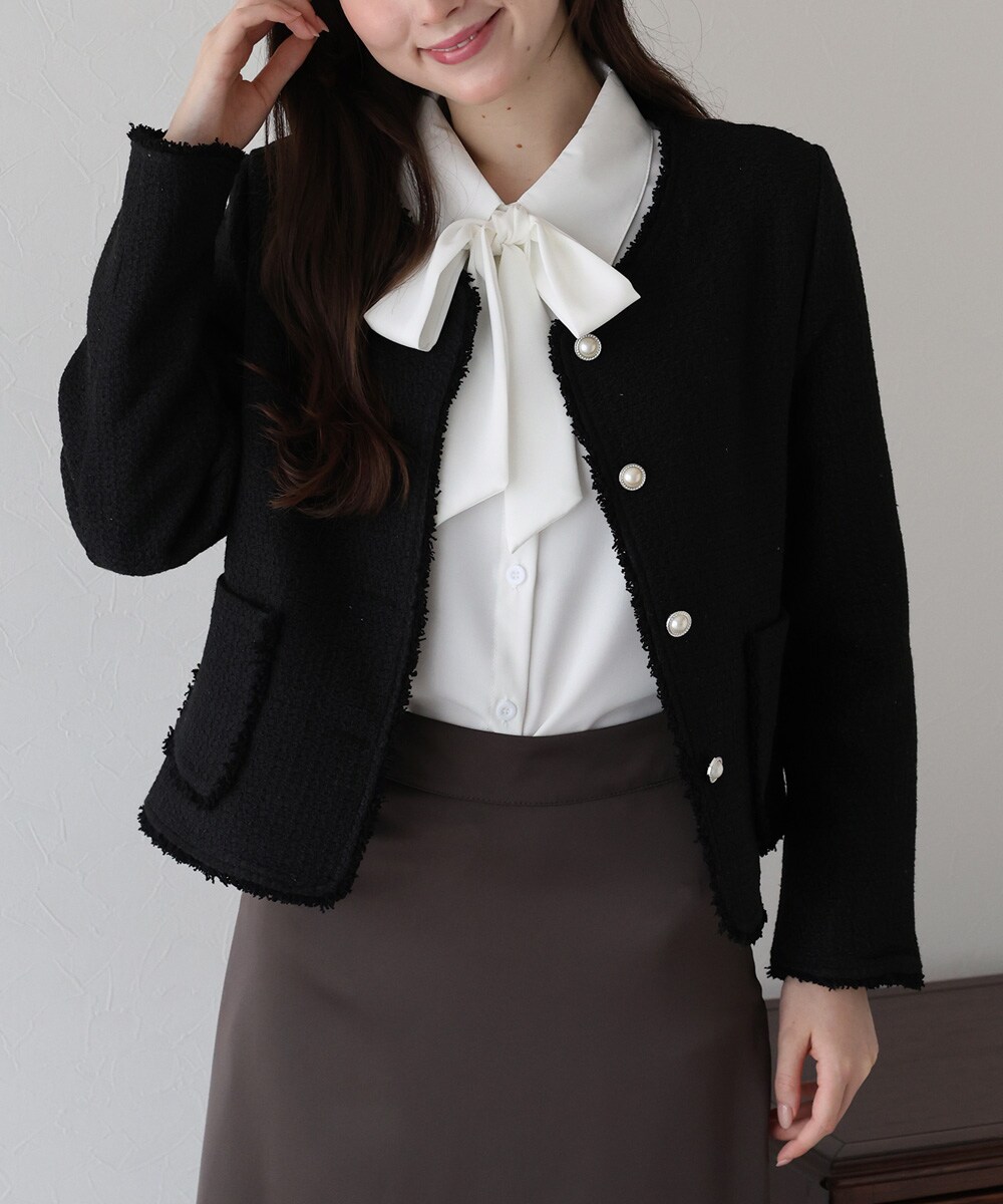 ノーカラーツイードジャケット | ブルーイースト(BLUEEAST) | マルイ