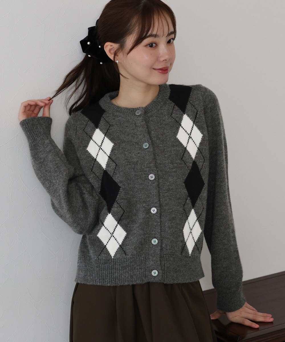 ビジューノーカラーニットジャケット | ブルーイースト(BLUEEAST