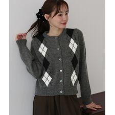 ブルーイースト(BLUEEAST)のアーガイルニットカーディガン