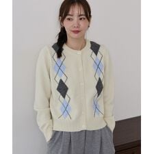 ブルーイースト(BLUEEAST)のアーガイルニットカーディガン