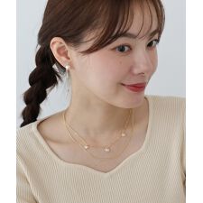 パールステーション2連ネックレス / ニッケルフリー