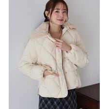 ファー襟キルティングジャケット