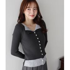 ブルーイースト(BLUEEAST)のバイカラーレイヤードカーディガン