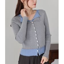 ブルーイースト(BLUEEAST)のバイカラーレイヤードカーディガン