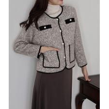 ツイード風シャギージャケット