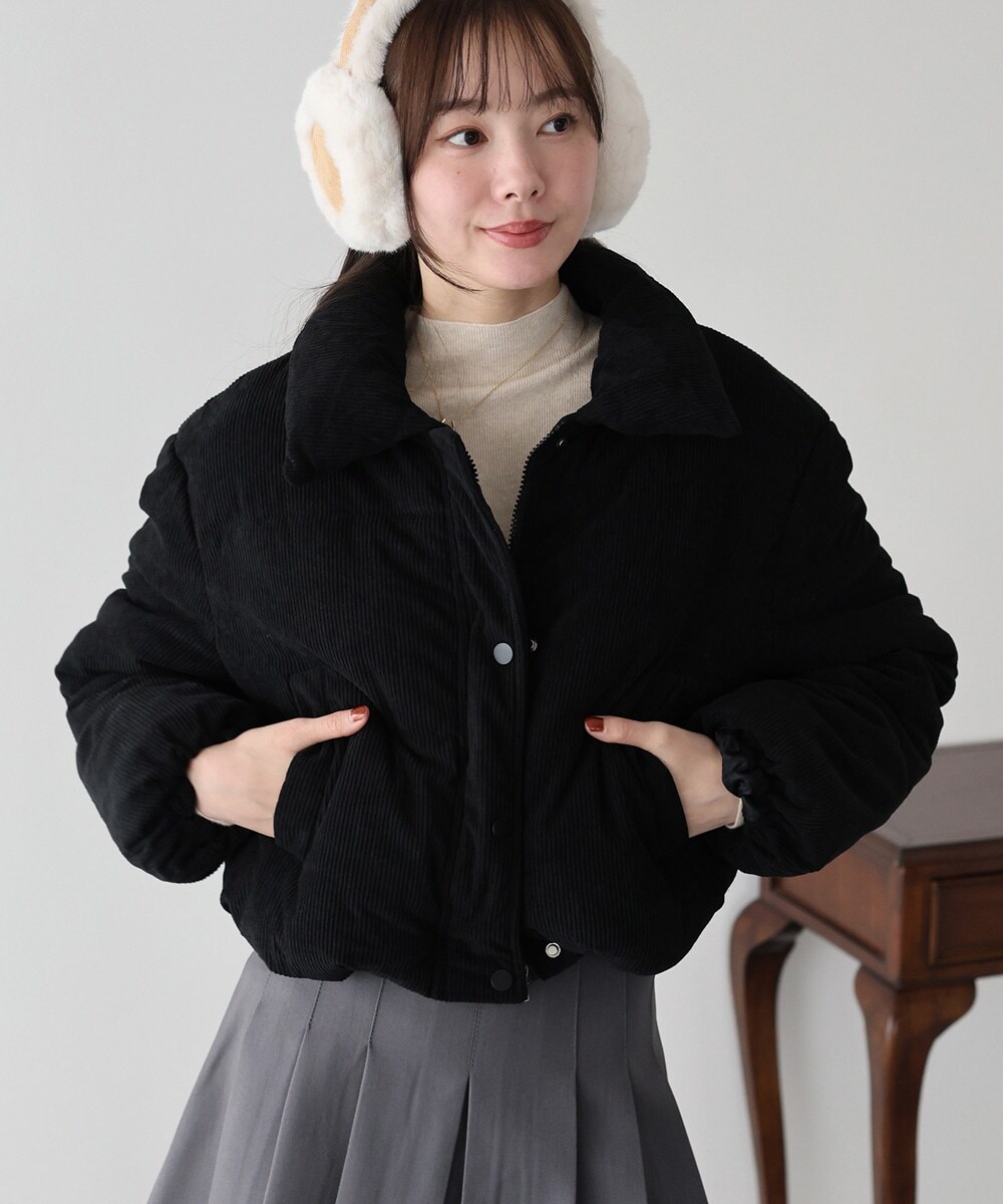 SS-LLsize》襟取り外し可ショートダウンジャケット【洗濯機洗い可撥水