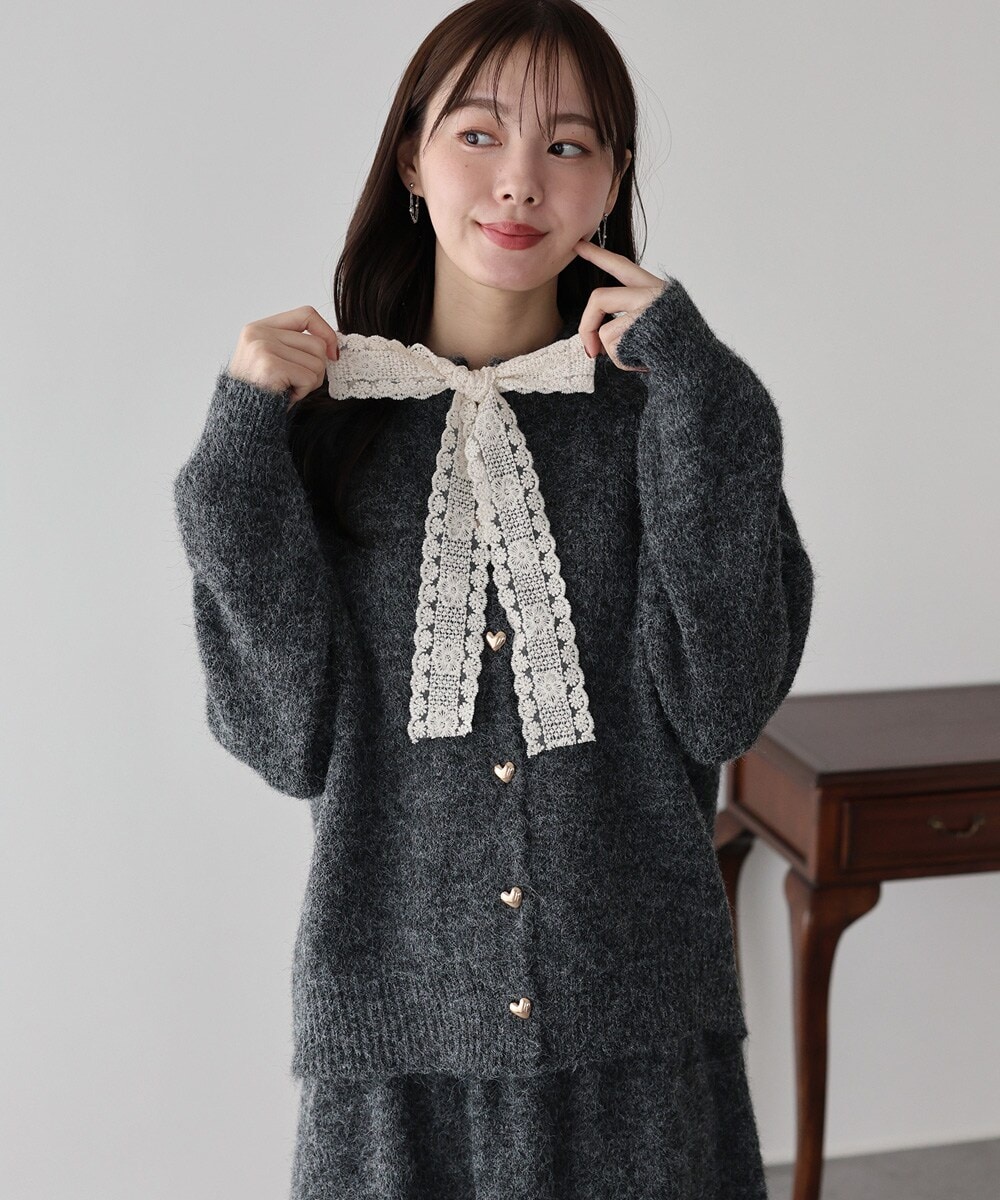 ブルーイースト（BLUEEAST）/リボンニット＆スカート セットアップ リボンニット＆スカート セットアップ | ブルーイースト(BLUEEAST