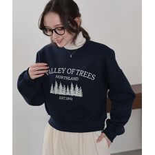 裏起毛フォレスト刺繍スウェット