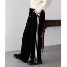 サイドレースベロアパンツ