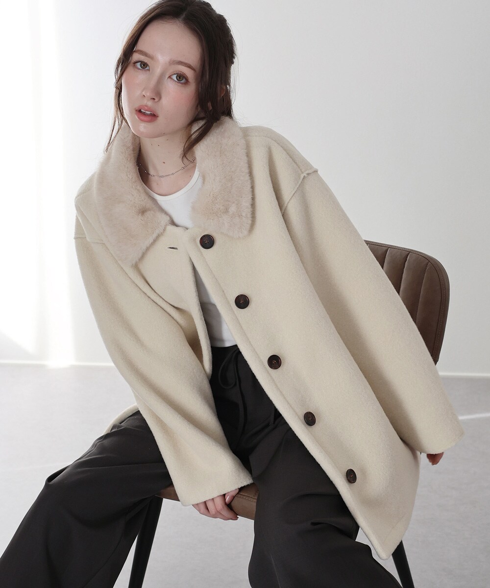 ファー付きボアハーフコート | ブルーイースト(BLUEEAST) | マルイ